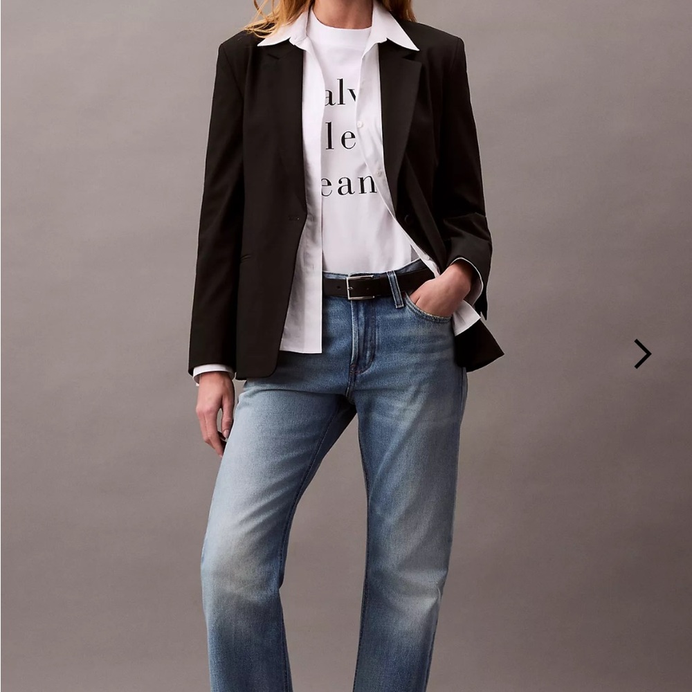 Calvin Klein Relaxed Bootcut Jeans in Gold Dust